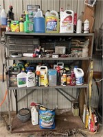 Shelf and Contents, Yard Chemicals Hardware and