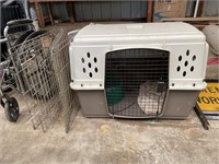 Large Dog Kennel, Heater Water Bowl, and Metal