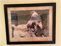 Framed Horse Print, Robert Vavra 31x25
