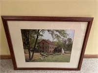 Framed and Matted Mill Print 25"x31"