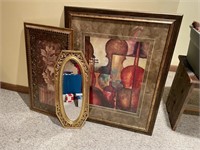 Framed Art and Mirror