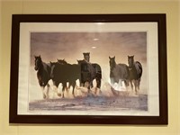 Framed Horse Print 40” x 28”