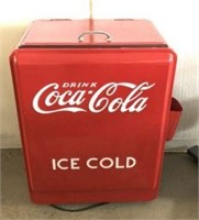 Vintage Coca Cola Beverage Cooler with Bottle
