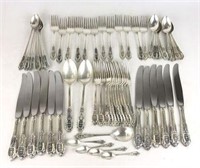 Wallace Sterling Silver "Rose Point" Flatware