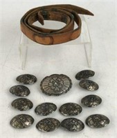 Sterling Hat Band Conchos with Hat Band