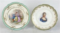 Sevres & Limoges Porcelain Plates- Lot of 2
