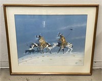 Rance Hood "Warriors Returning" Lithograph- Signed