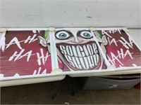 The Joker.  3 piece 30" x 65" Canvas Artwork. New