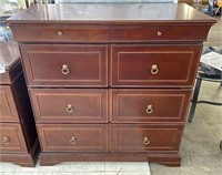 5-Drawer Chest with Mahogany Finish and Brass