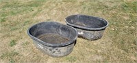 2pc 30gal Poly Feed & Water Troughs