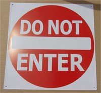 Tin Sign Do Not Enter 12" X 12"
