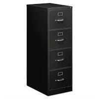 Four-Drawer Vertical File Cabinet Black