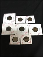 8 Different Indian Head Pennies