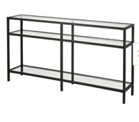 Rectangle Glass Console Table with Storage