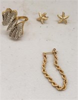 Lot of 14 karat gold jewelry