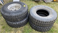 Good Year Wrangler MT4 tires 2 with rims size 3