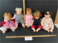 Lot of 5 dolls-see description
