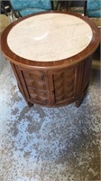 Round side table cracked top