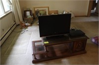 TV, stand & DVD player