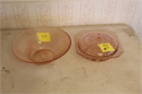 (2) Pink Depression Bowls