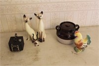 Antiques - Bean Pot, Rooster, Other