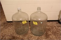 (2) 5-gal. Glass Water Jugs