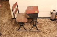 Antique School Desk 18" wide