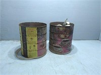 2 coffee cans with insulators