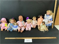 Lot of 9 dolls-see description
