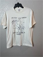 Vintage 1990 US Military Smoke A Camel Shirt