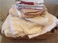 Large Box of Sheets & Pillow Slips