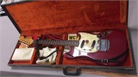 Fender Mustang Electric Guitar, Case & Parts