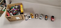 Box of Assorted Toy Cars- Hot Wheels, Matchbox,