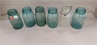 Vintage Blue Ball Wide Mouth Mason Jars