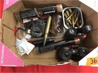 BOX OF ASSORTED FIREARM ITEMS