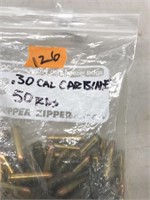 Surplus ..30 Cal Carbine 50round bag