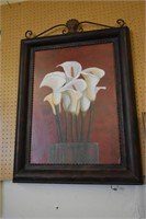 Framed Orchid Flower Painting