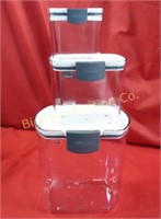 Snap Ware Storage Containers 3pc lot Various Sizes