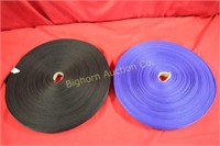1" Nylon Webbing 2pc lot Blue & Black