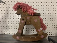 WOODEN DOLL ROCKING HORSE