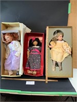Lot of 3 dolls-with original boxes