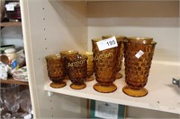 AMBER CUBE PATTERN GOBLETS