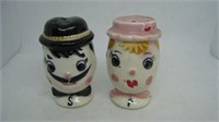 Vintage Set of Porcelain Salt and Pepper Shakers