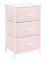 New 3 Drawer pink & White Storage chest.  In box.