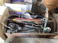 Antique caddy with tools