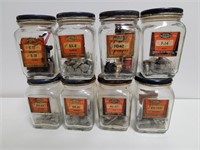 (8) Vintage Standard Motor Products Parts Jars