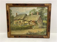 Anne Hathaway's Cottage Print Framed Approx 16X20"