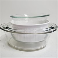 4 Glass Cooking & Mixing Bowls