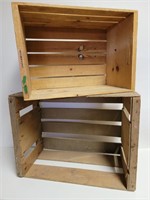 (2) Sturdy Wooden Crates