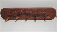 His & Hers & Ours Hanging Shelf Wood